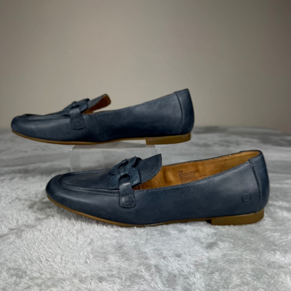 Born Kheld Loafers Chain Detail Womens 10 Blue preppy business